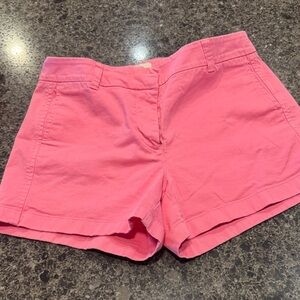 J. Crew Hot Pink High Waist Cotton Shorts